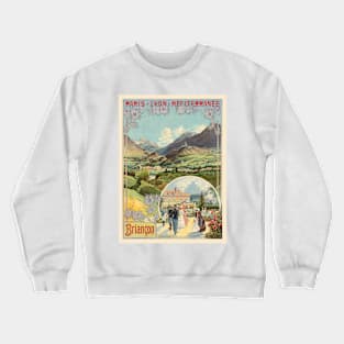 Briançon France Vintage Poster 1901 Crewneck Sweatshirt